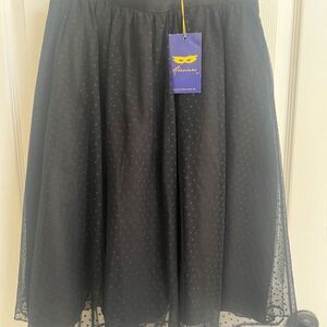 Heroines France black  Skirt, Sheer, fairy goth skirt, long tutu, whimsigoth